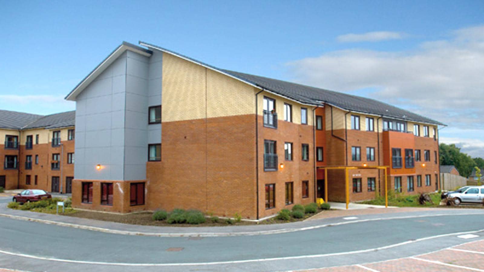 MHA Moor Allerton retirement living front and car park