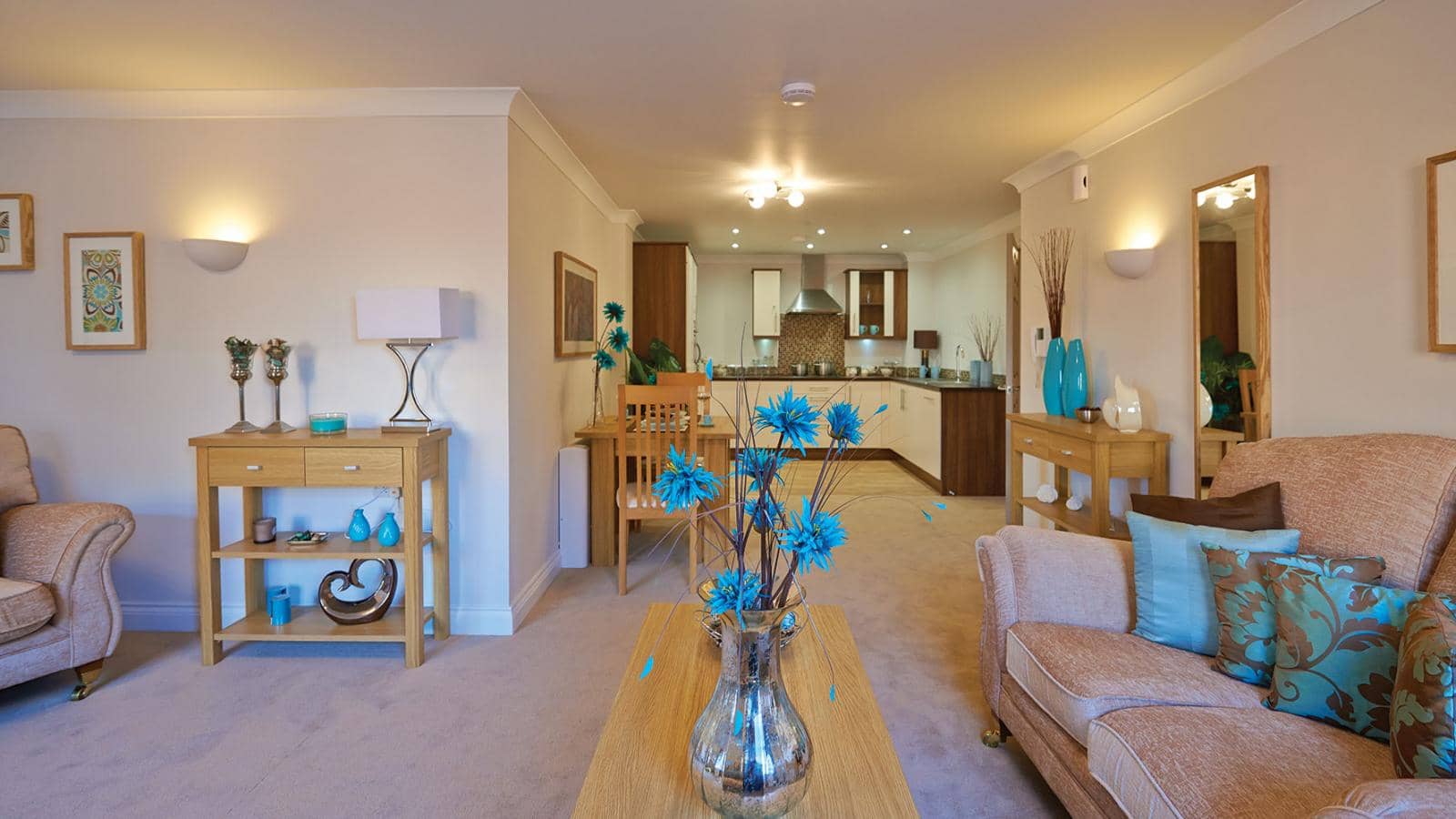 Hatherlow House retirement living apartments living room in Southport