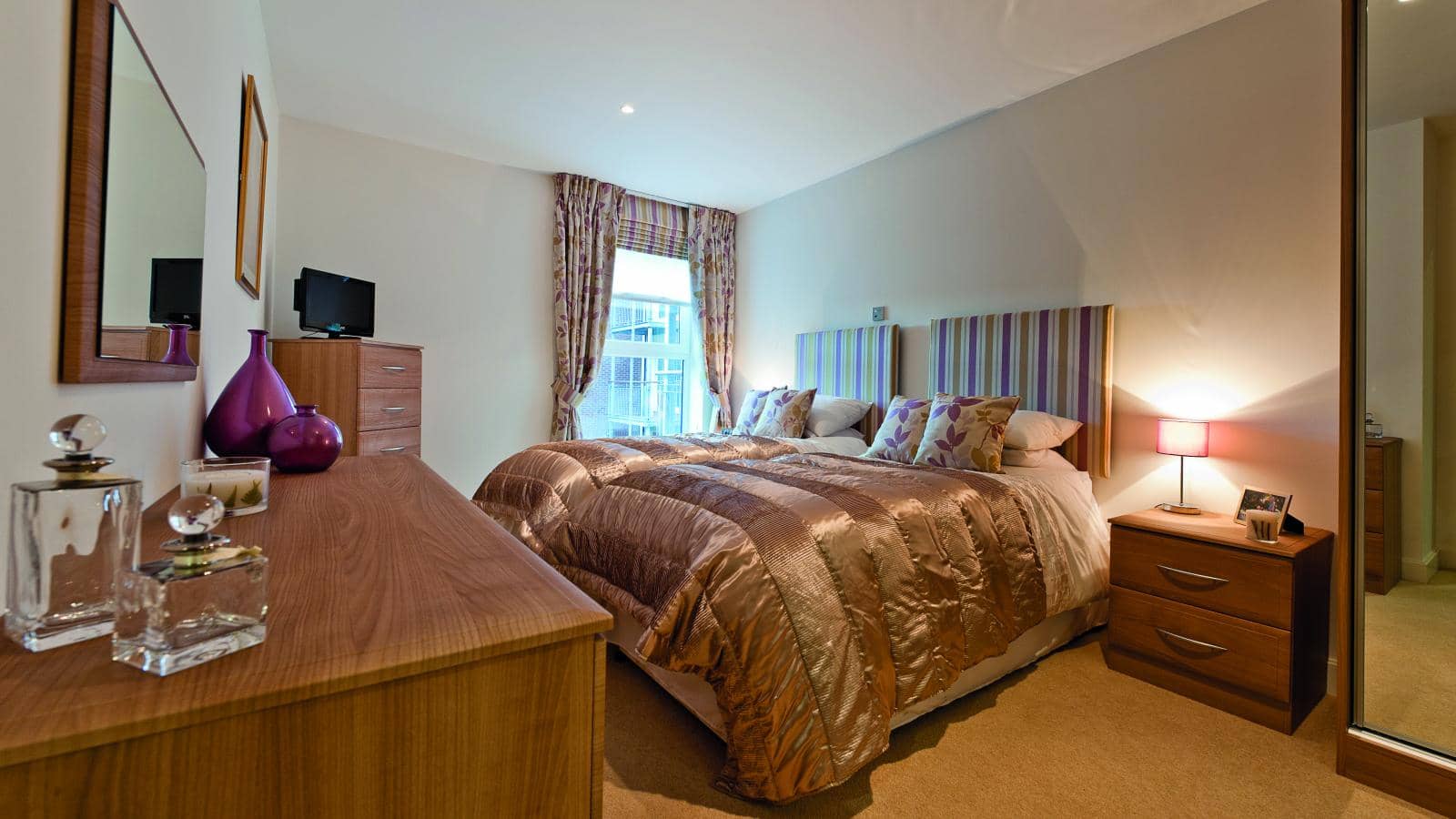 Double bedroom in Welland Place retirement living scheme