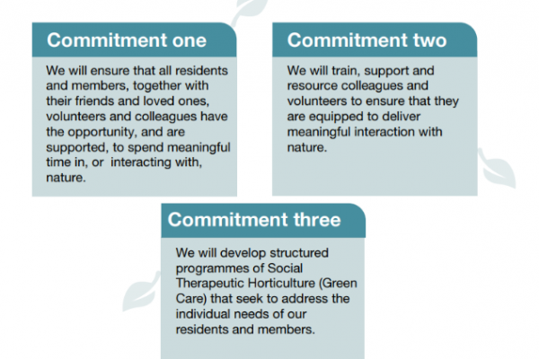 Three commitments from the Green Care strategy 