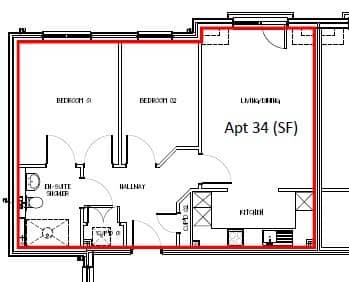 34 FC floor plan