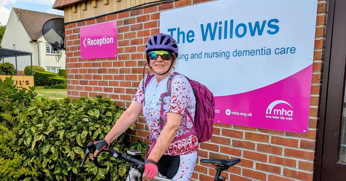 Staff member at MHA The Willows to take part in The Great British Care Cycle Relay to raise awareness for social care