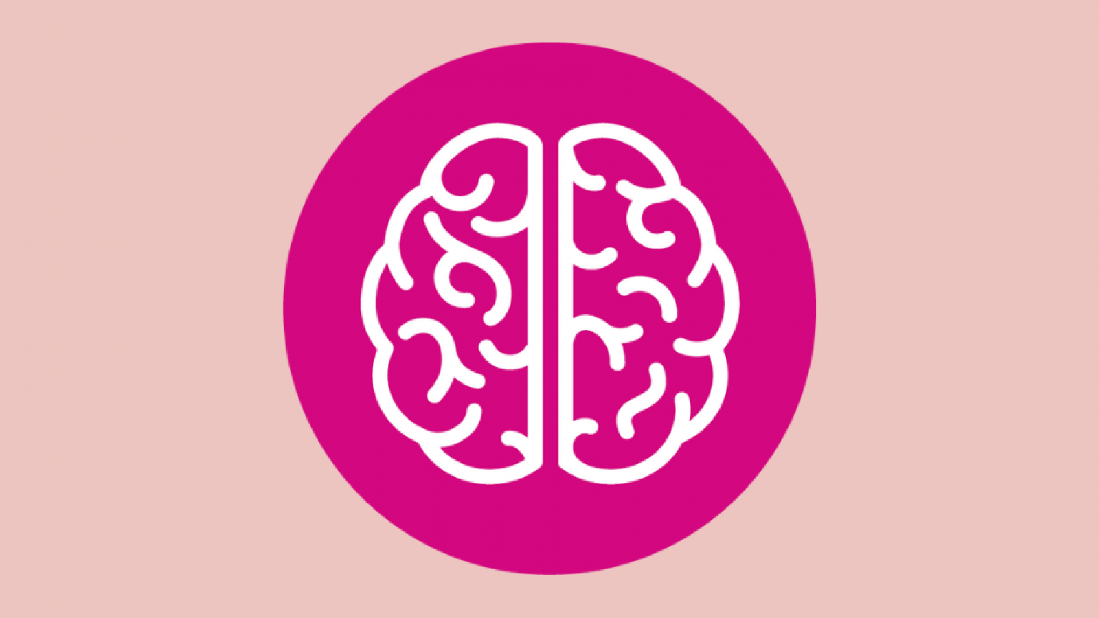 Icon of a brain in a pink circle