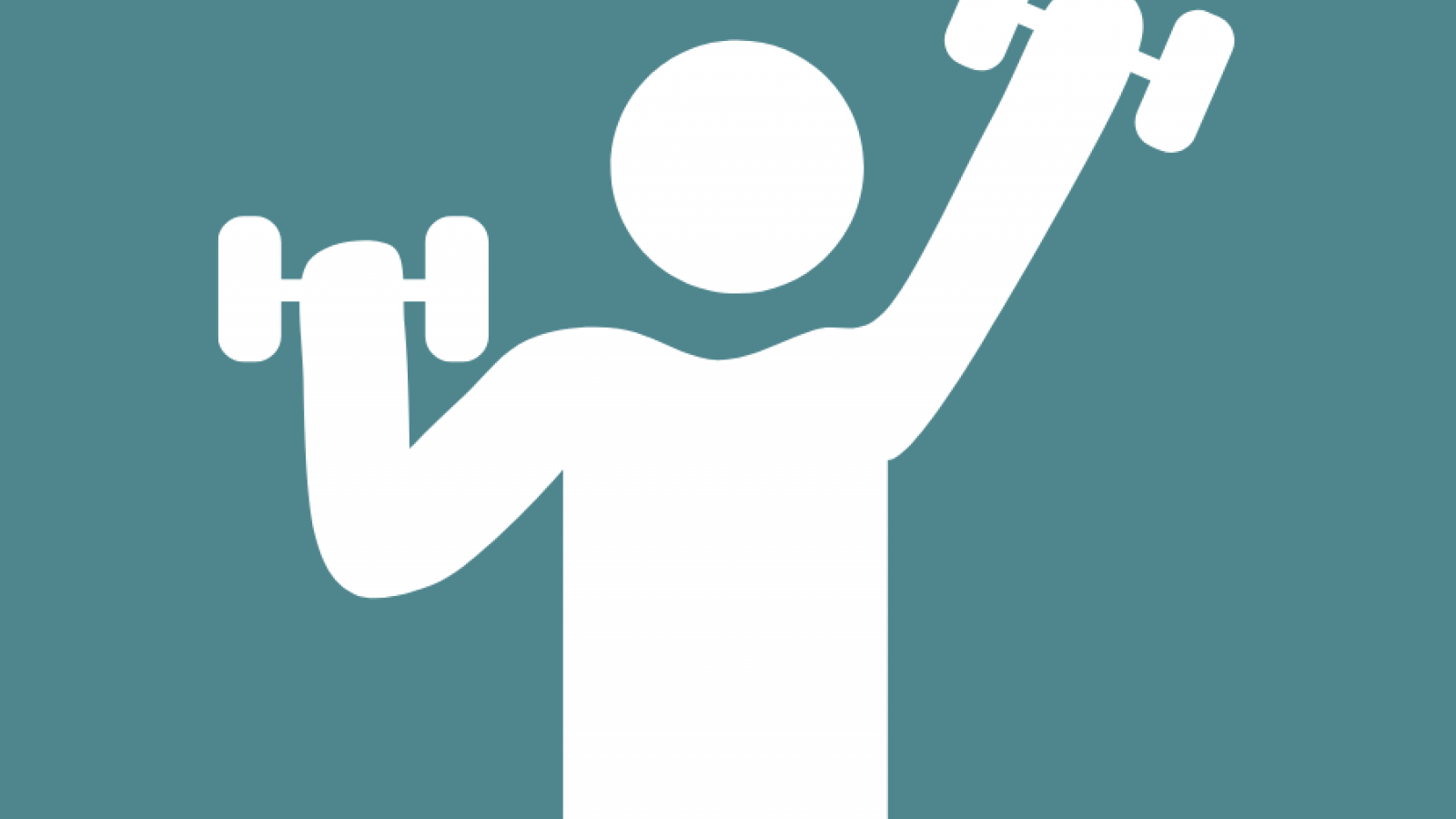 icon showing a person lifting weights