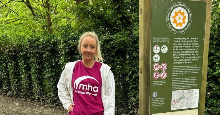 Granddaughter of former resident at MHA Amathea raises more than £2000 by walking 74 miles