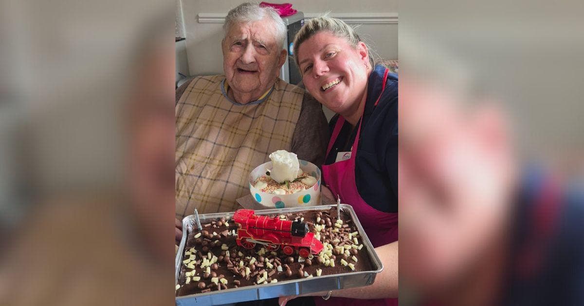 Resident at MHA Pennystone Court had two cakes to mark 101st birthday