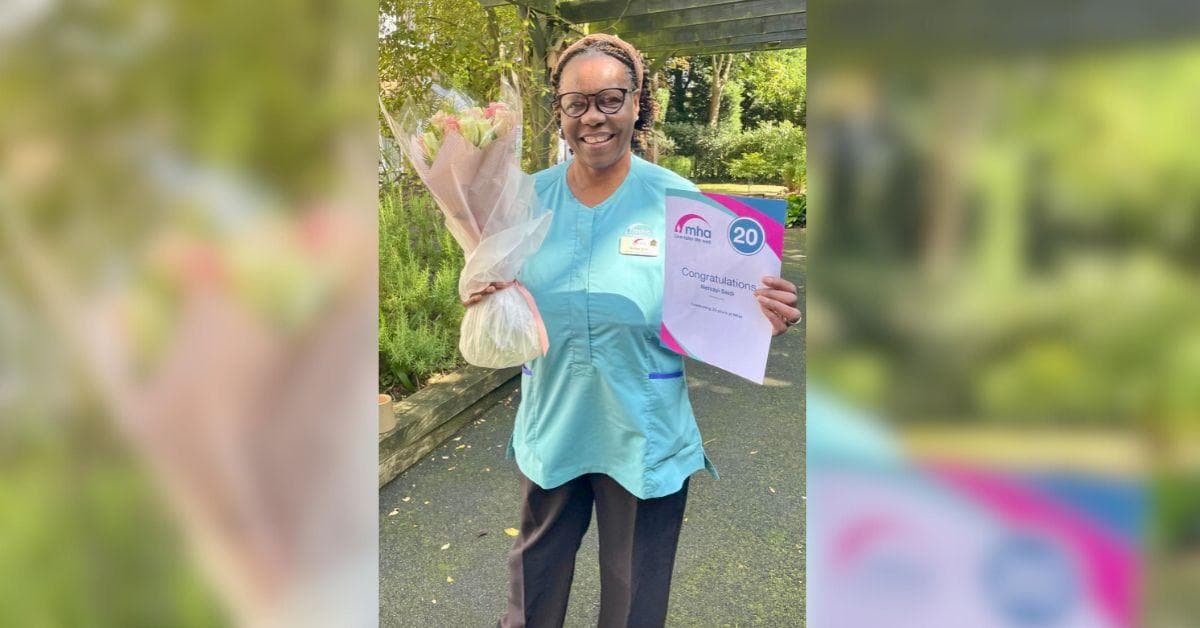 Senior care assistant at MHA Handsworth celebrates 20 years’ service