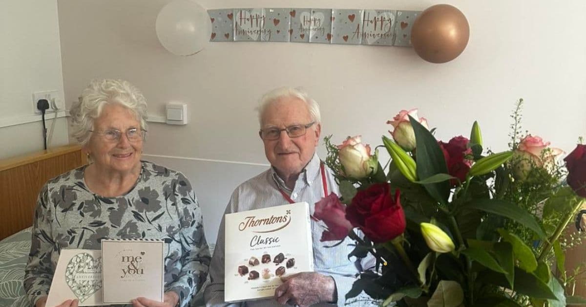 Secret to long marriage is “patience and give and take” say resident couple at MHA Lauriston who celebrate 68th wedding anniversary