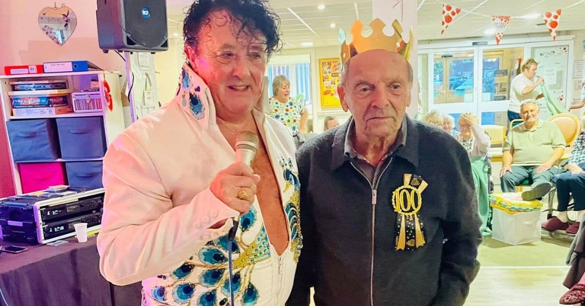 “Whisky with my tea” the secret to a long life says resident at MHA Waterside House as he celebrates 100th birthday