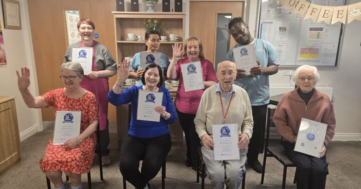 MHA Pennystone Court all smiles as it wins Top 20 Care Homes Northwest England award for eighth time