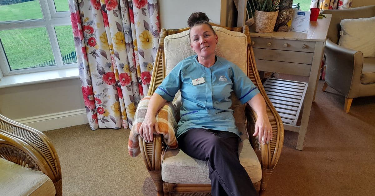 Meet Jill Charnock, senior care assistant at MHA Mapplewell Manor who swapped management at bakery to work in care