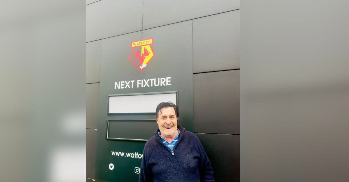 Watford fan living at MHA Riverview Lodge goes on a visit to Vicarage Road as part of Seize the Day experience.