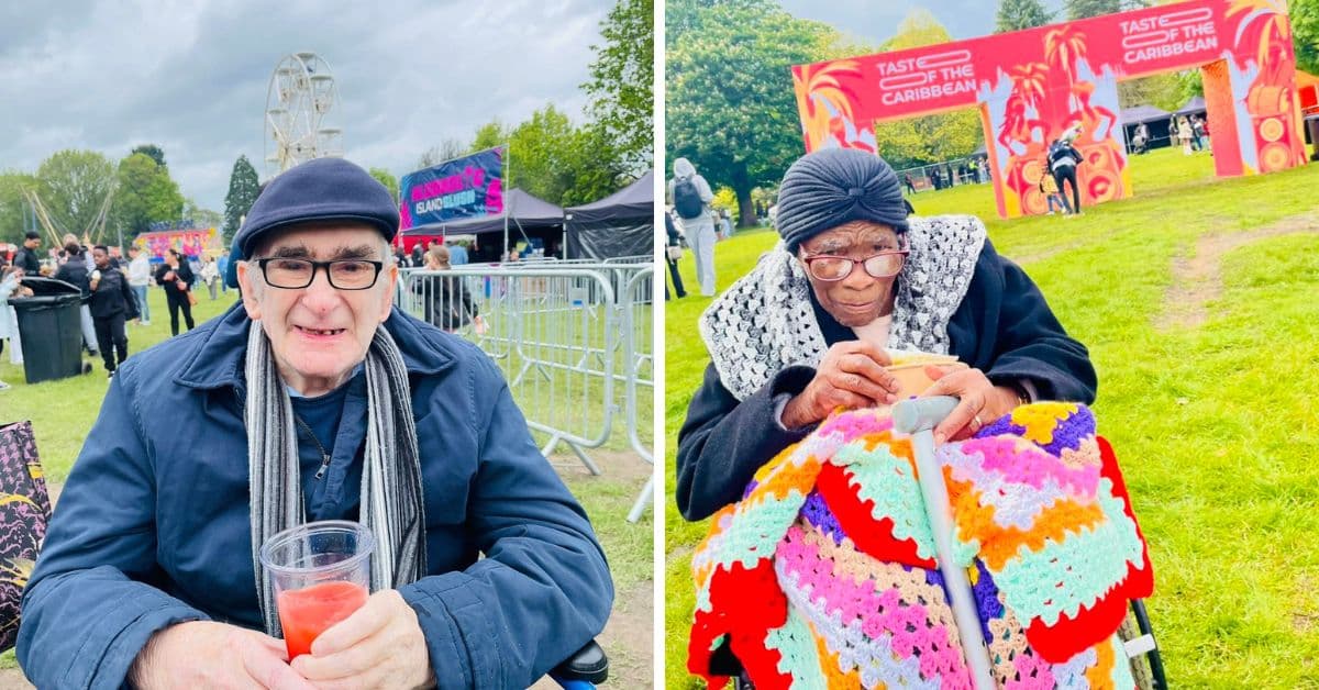 Two residents at MHA Waterside House visit Taste of the Caribbean festival as part of Seize the Day initiative