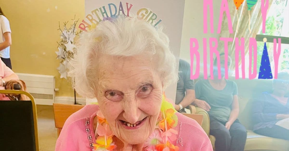 Resident at MHA Waterside House celebrates 102nd birthday with loved ones, residents and staff