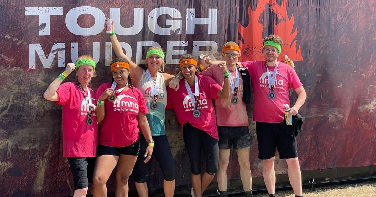 Colleagues at MHA Stratton House take on gruelling Tough Mudder challenge and raise over £1600