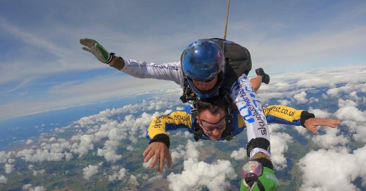 Husband of manager at MHA Handsworth conquers heights phobia by skydiving and raising £600 for home
