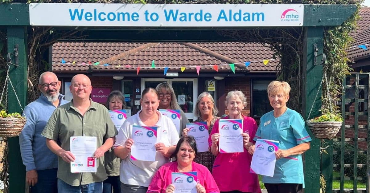 Combined work service of 225 years for 15 staff members at MHA Warde Aldam