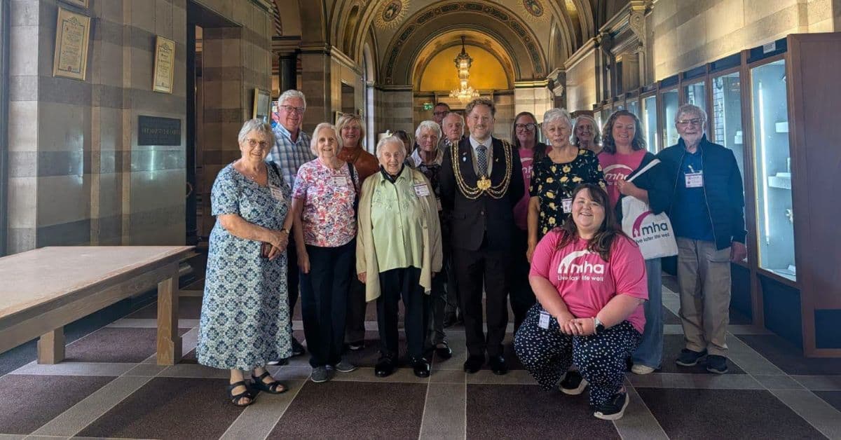 Members and staff from MHA Communities Rothwell and District visit Leeds Civic Hall following invitation from Lord Mayor